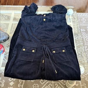 Juicy Couture Black velour Jumpsuit